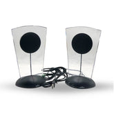 MOIGIC X7 speaker pair with clear front panels